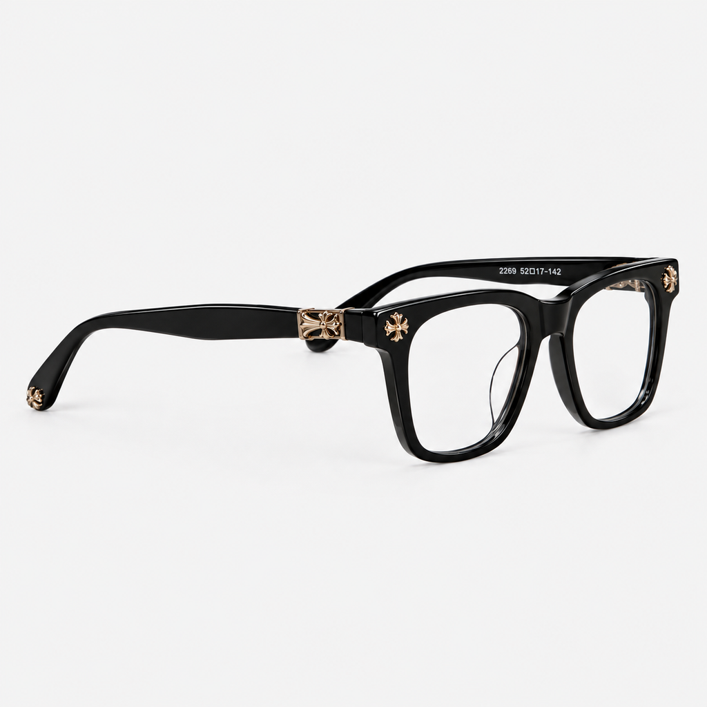 CHROME HEARTS GLASSES BLACK BRONZE