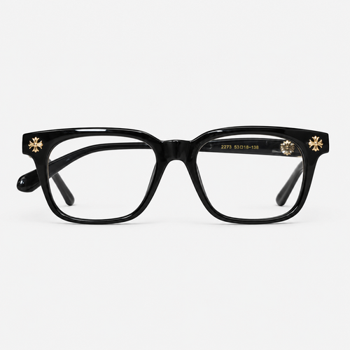 CHROME HEARTS GLASSES BLACK GOLD