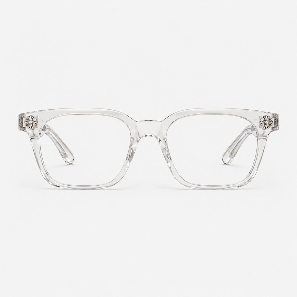 CHROME HEARTS GLASSES TRANSPARENT SILVER