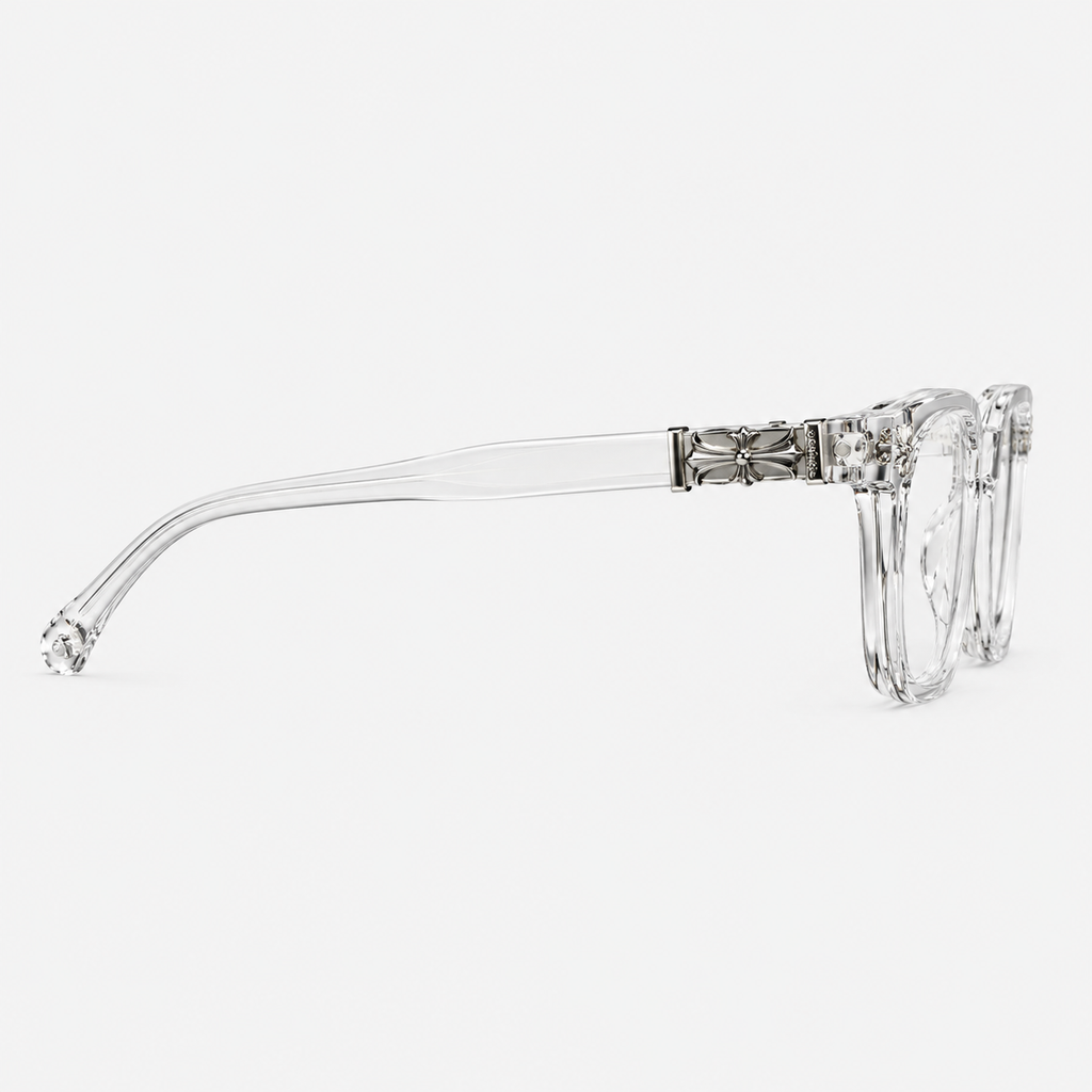CHROME HEARTS GLASSES TRANSPARENT SILVER
