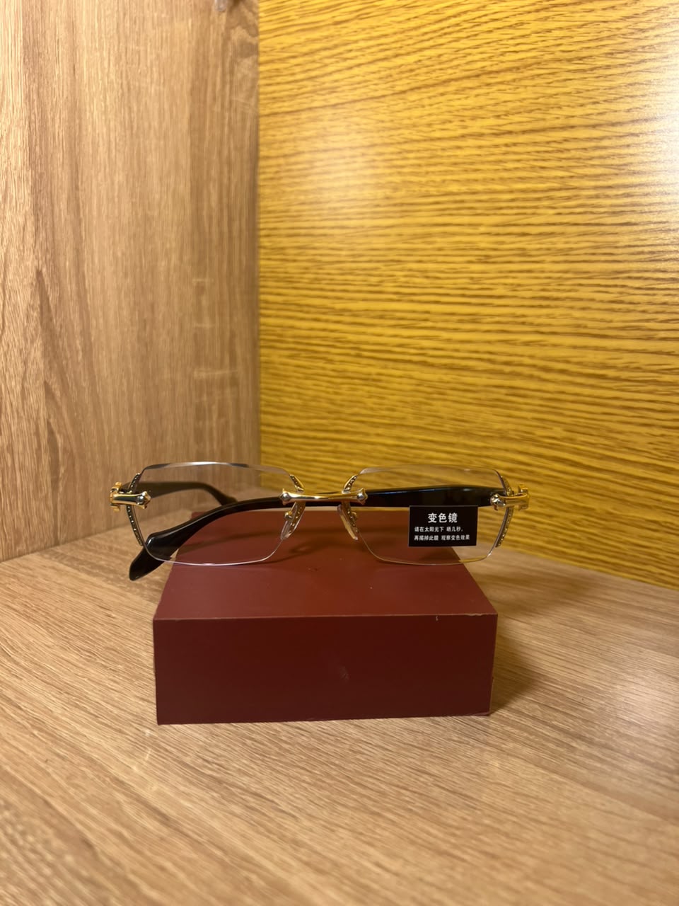 CHROME HEARTS RIMLESS FRAME GOLD